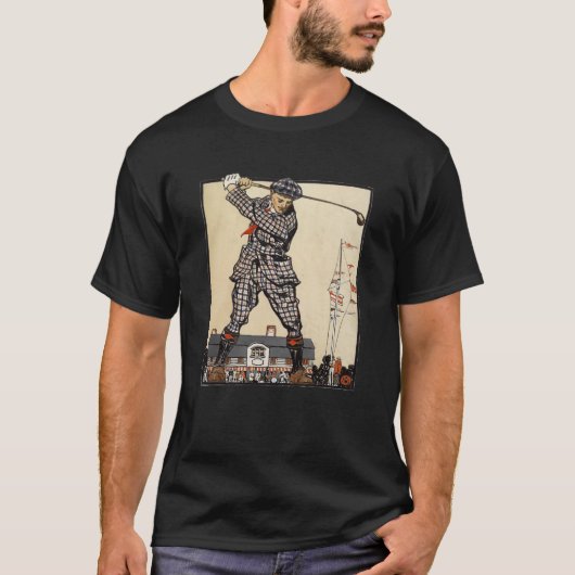 T-shirt Golf Golfer Vintage Golf antique (Devant)