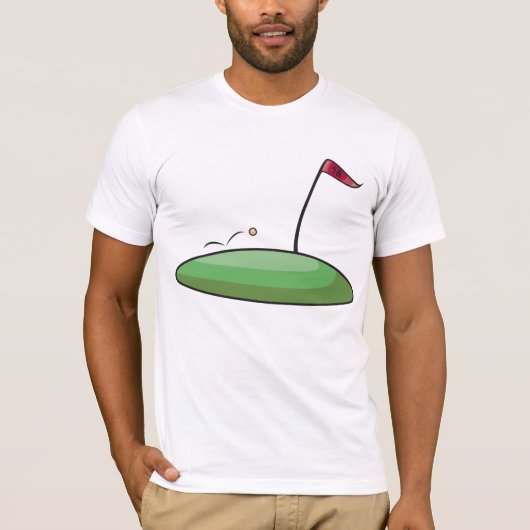 T-shirt Golf Green 18th Hole Mens (Devant)