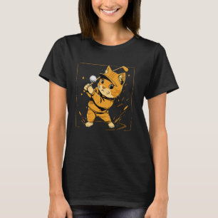 T-shirt Golf Hommes, Femmes & Enfants Chat Golfeur