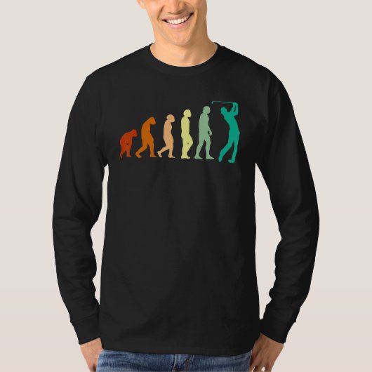 T-shirt Golf Human Evolution Golfers Golf Players Golf (Devant)
