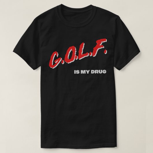 T-shirt Golf Is My Drug 80s Style Golf Lover Faded Design (Design devant)