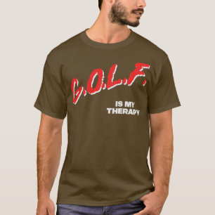 T-shirt Golf Is My Therapy 80s Style Golf Lover Faded Desi