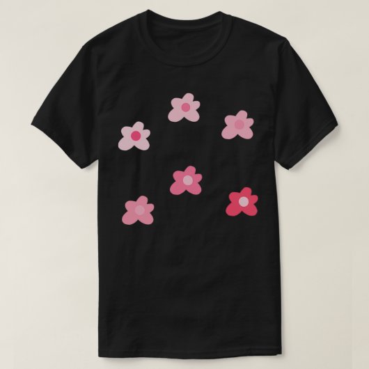 T-shirt golf la fleur rose fleurs (Design devant)