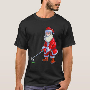 T-shirt Golf Lover Christmas Men Golf Club Golf Père Noë
