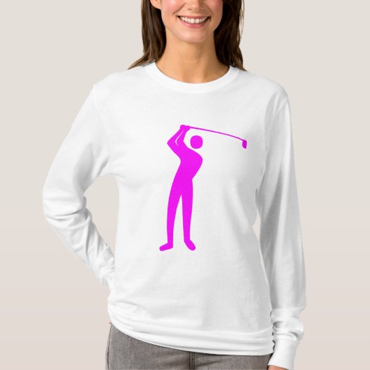 T-shirt Golf - Magenta (Devant)
