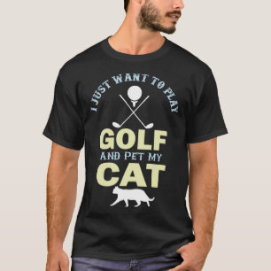 T-shirt Golf Maman Chaton Mignon Jouant au Golf Été Golfe