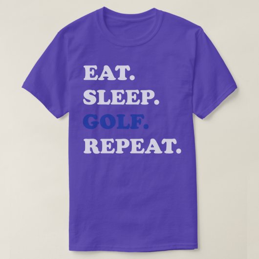 T-shirt Golf Manger Sleep Golf Repeat (Design devant)