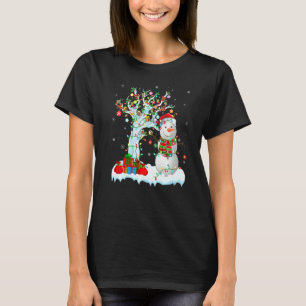 T-shirt Golf Noël Arbre Éclairage Snowman Golf Noël