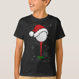 T-shirt Golf Noël Holiday Golf Ball Casquette Père Noël Me