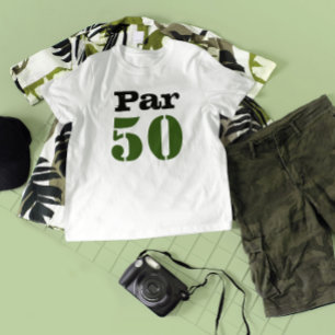 T-shirt Golf Par 50e anniversaire avec numéro