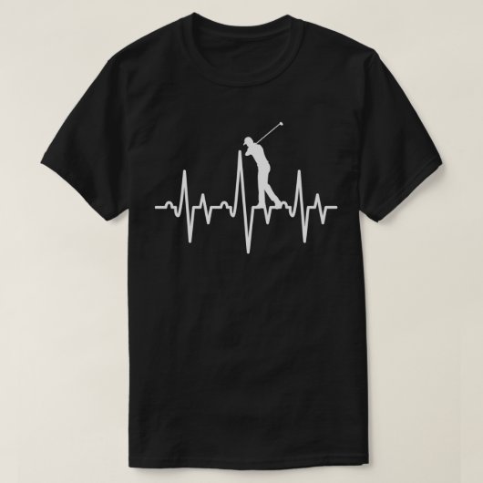T-shirt Golf Player Heartbeat 1 (Design devant)