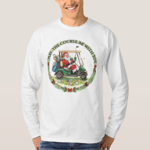 T-shirt Golf Que le parcours soit avec vous thème de Noël