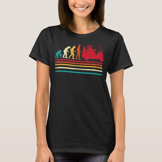 T-shirt Golf Retro Style Evolution De L'Homme (Devant)