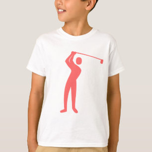 T-shirt Golf - rose tropicale