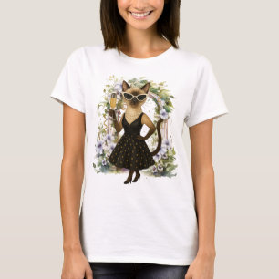 T-shirt Golf Siamese Cat Golfer Célébrer