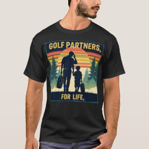 T-shirt Golf T Chemises Correspondant Père Fille Parcours