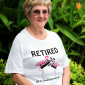 T-shirt Golf Thème de retraite Flamants roses Humours