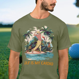 T-shirt Golf tropical drôle Golfeur d'été