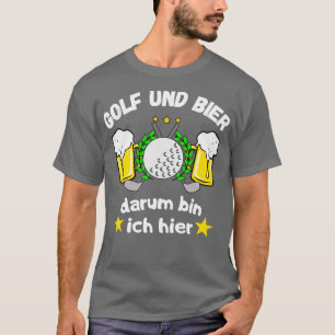 T-shirt Golf Und Bier Lustiges Golfspieler Spa
