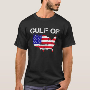 T-shirt Golfe des USA Amérique Funny USA Drapeau Carte 4 j