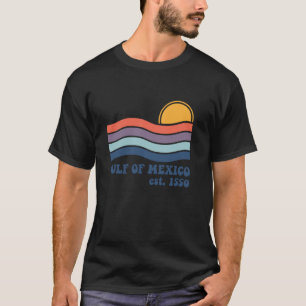 T-shirt GOLFE DU MEXIQUE a établi 1550 Funny America Map