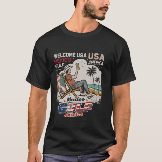 T-shirt Golfe du Mexique Amérique États-Unis Drapeau Améri (Devant)