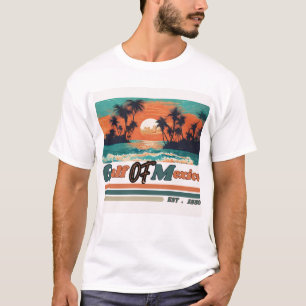 T-shirt Golfe du Mexique depuis 1550 Retro Beach Tee