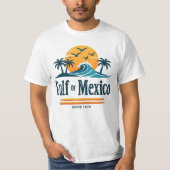 T-shirt Golfe du Mexique depuis 1672 Blanc tropical (Devant)
