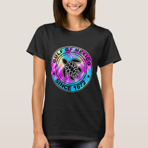 T-shirt Golfe Du Mexique Depuis 1672 Tie Dye Sea Turtle Me