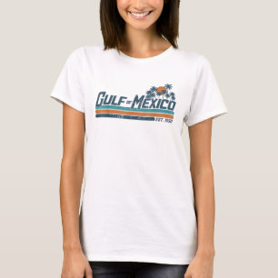 T-shirt Golfe du Mexique Ouest 1550 Rétro Plage Golfe du M