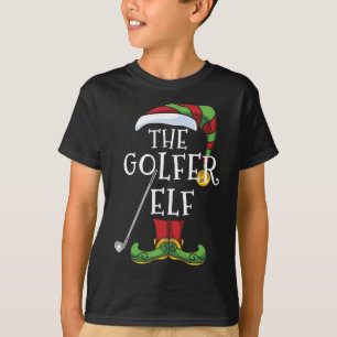 T-shirt Golfer Elf Golf Famille Correspondant Noël Funny P
