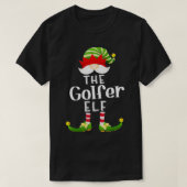 T-shirt Golfer Elf Group Noël Funny Pajama Party (Design devant)