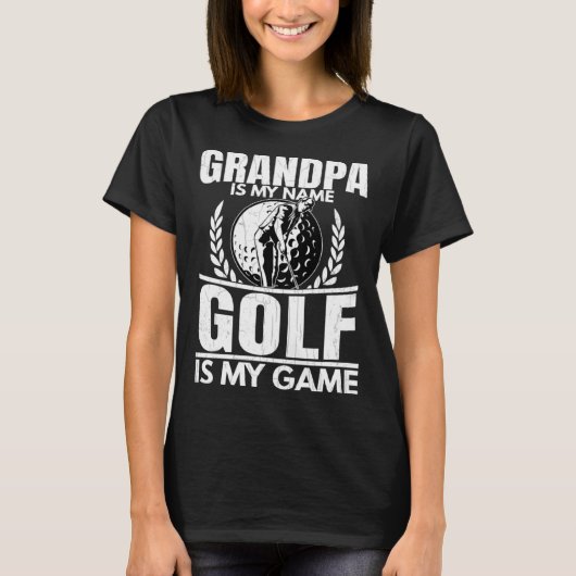 T-shirt Golfer Grandpa  Golf Player Golfing Coach Graphic (Devant)