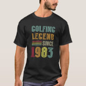 T-shirt Golfer Legend 1983 40E Anniversaire Golf 40 Ans Go (Devant)