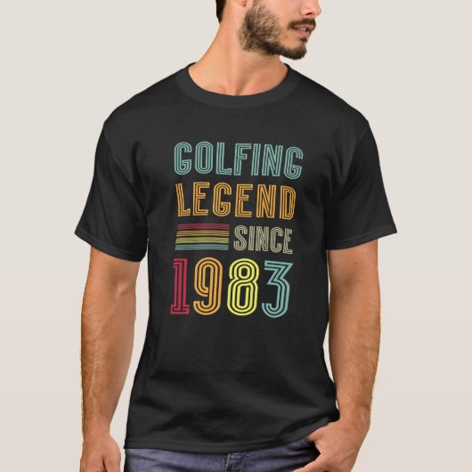 T-shirt Golfer Legend 1983 40E Anniversaire Golf 40 Ans Go (Devant)