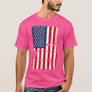 T-shirt Golfer Patriotic American Flag Golf Usa America