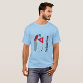 T-shirt Golfer Putting Golf Ball Design (Devant entier)