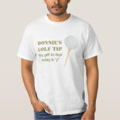 T-shirt Golfer Tip personnalisé (Devant)