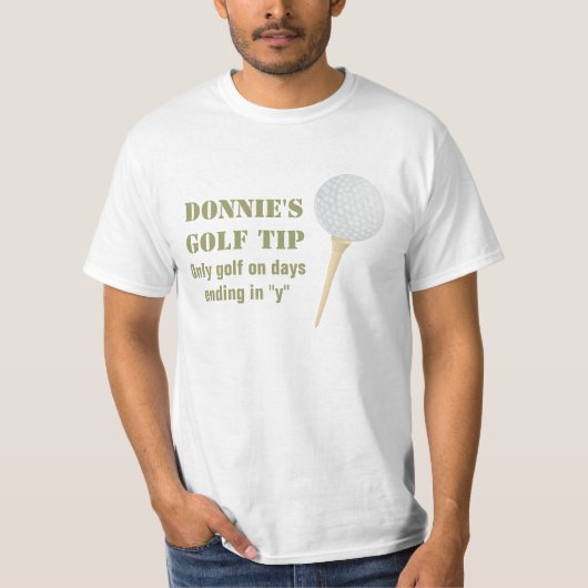 T-shirt Golfer Tip personnalisé (Devant)