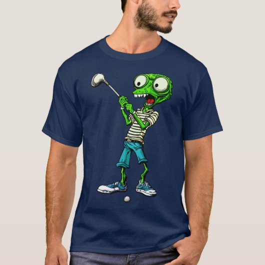 T-shirt golfeur Alien (Devant)