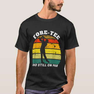 T-shirt Golfeur de golf avant et sur Par Anniversaire