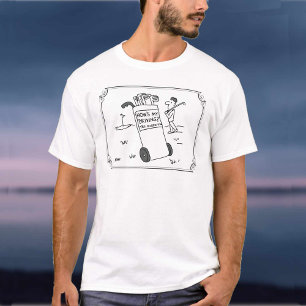 T-shirt Golfeur demande "Comment conduit-je ?"