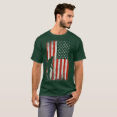 T-shirt Golfeur Drapeau USA (Devant entier)