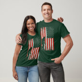 T-shirt Golfeur Drapeau USA (Unisexe)