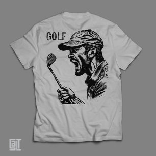 T-shirt Golfeur en colère qui crie drôle frustré golf