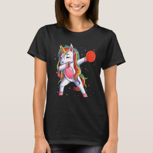 T-shirt Golfeur Licorne Dabbing Joueur de Golf Disc Flying