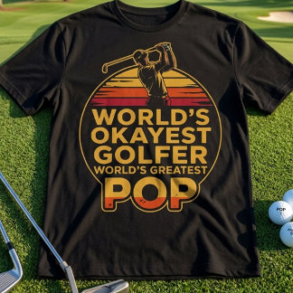 T-shirt Golfeur Moyennement Correct du Monde Papa Moyennem
