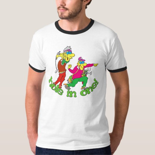 T-shirt golfeurs golf plan trou coopération (Devant)