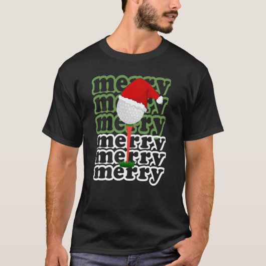 T-shirt Golfing Christmas Holiday Golf Ball (Devant)