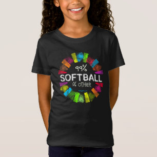 T-Shirt Golly filles : 99 pour cent de base-ball 1 pour